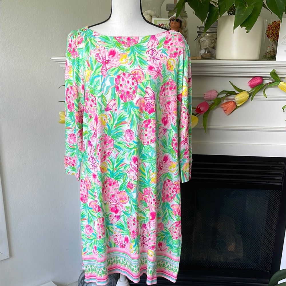Lilly Pulitzer Floral Shift Dress - Pink & Mint